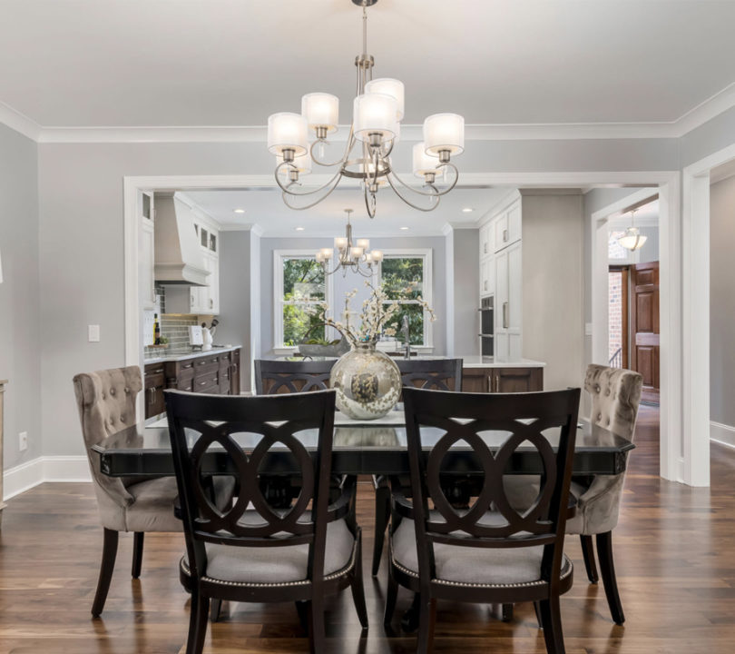 whole house remodel grey walls and dark wood floors