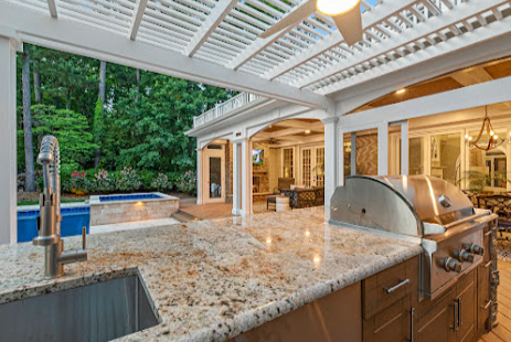 beautiful outdoor kitchen